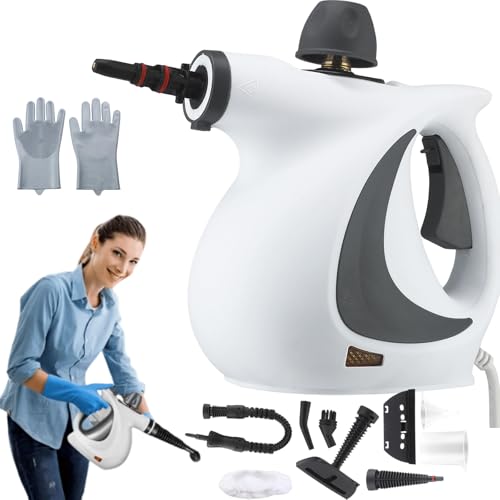 2026 Limpiador de Vapor Portátil, Multiuso Steam Cleaner Con 12 Accesorios & Tanque 350 Ml, 1050w, Temperatura Del Vapor 135 °C, Adecuado Para Coches, Muebles, Pisos, Cocinas
