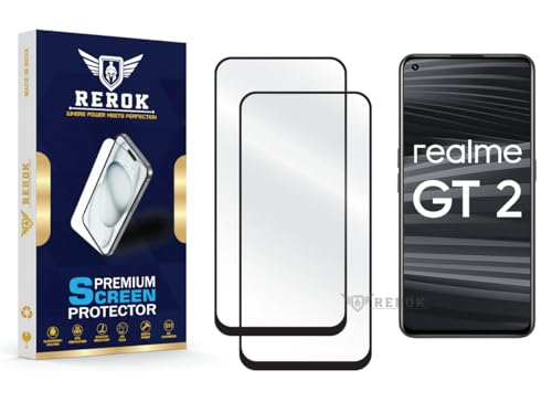 Image of Gorilla Tempered Glass Screen Protector Compatible with Realme GT 2 [Pack of 2] | Edge-to-Edge, Bubble-Free, Case Friendly, Easy Installation Kit