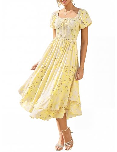 Image of GRACE KARIN Womens Summer Floral Maxi Dress 2026 Flowy Wedding Guest Dress A Line Boho Dresses Fashion Clothing with Pockets