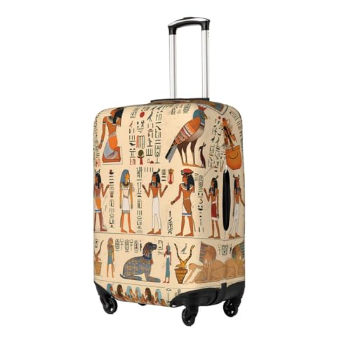 Egyptian Hieroglyphs Egypt Themed Luggage Cover Elastic Travel Suitcase Covers, Anti Scratch Dust Proof Baggage Covers, Fits 25-28 inch Suitcases2