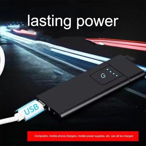 Encendedor recargable USB rojo ultra delgado portátil miniatura 5