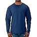 Jerzees Men's Dri-Power Cotton Blend Long Sleeve Tees, Moisture Wicking, Odor Protection, UPF 30+, Sizes S-3X, Navy, Medium