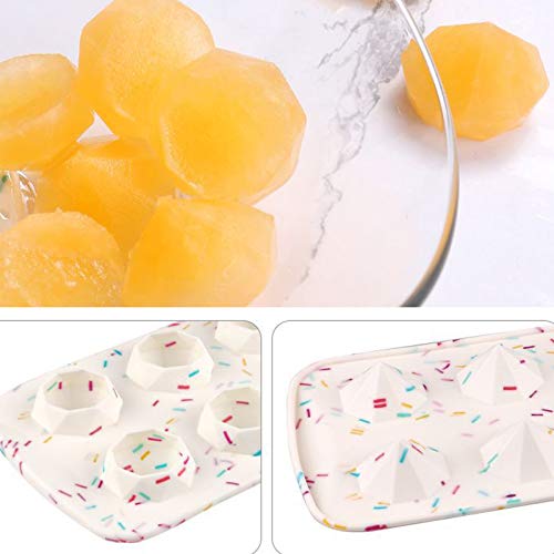 Moldes para cubos de hielo de silicona forma diamante miniatura 2