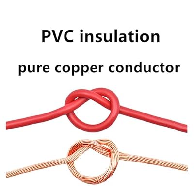 Wire and Cable 100M BVR Single core Multi-Strand Pure Copper core Wire 18-6 awg PVC sheathed Home Installation Wire Electrical Cabinet Box Wire Twisted Pair Shielded Cable(Red,100 Meters Price_13 AWG