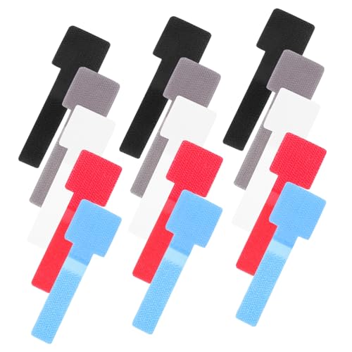 OSALADI 50 piezas organizador de cables autoadhesivo y correas de sujeción ajustables para escritorio y hogar miniatura 1
