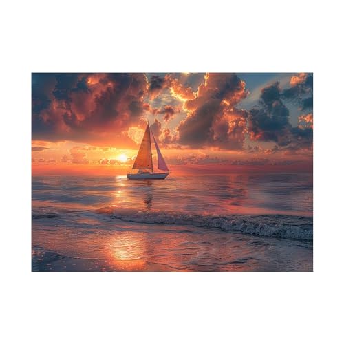 Peinture d'art abstrait de paysage marin pour un salon moderne 80x120cm
