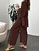 ZAFUL Women 2 Piece Outfits Sets Long Sleeve Cardigans Casual High Waited Wide Pants Suits