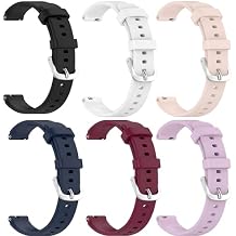 6-Pack Compatible with Timex 12mm Womens Watch Band Strap Breathable Lightweight Soft Silicone Sweat Resistant Sport Wristbands Band intended for Timex Womens Easy Reader