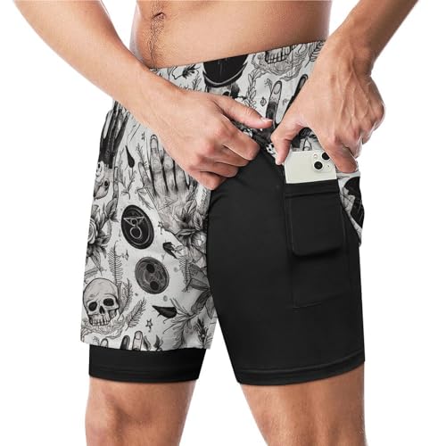 KiRYu Men's Swim Trunks Grass-Texture-Pattern Quick Dry Board Shorts, XX-Large2