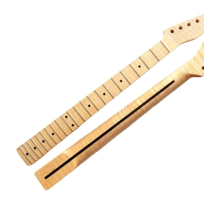 Manche de guitare érable flammé tigre avec 21 frettes haute précision