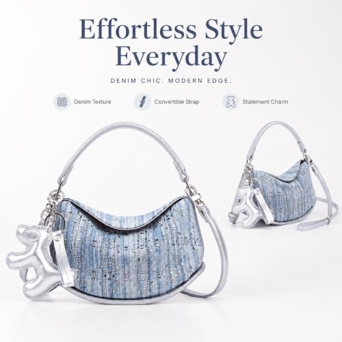 Image of Shoulder Purse for Women, Leather Women's Handbag Y2k Aesthetic Coquette Shoulder Bag Hobo Punk Trendy Ladies Purse