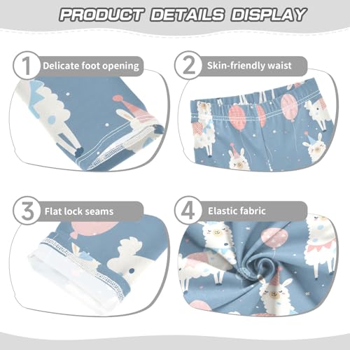 Cute Alpaca Balloon Girls Leggings Athletic Pants Tights Stretch Bottom3