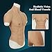 ROANYER Male Chest Silicone Muscle Suit Realistic Mens Silicone Chest Simulation Skin Silicone Fake Muscle Belly Tan