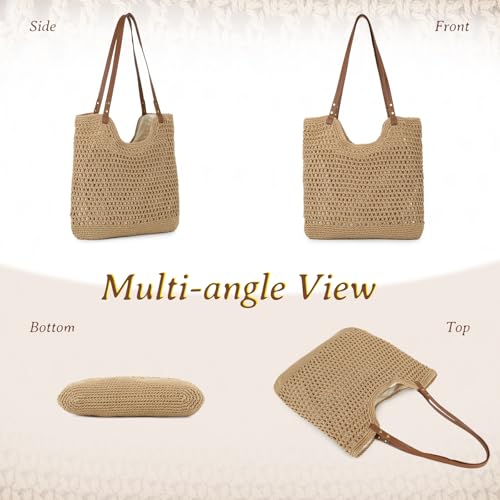 Bolso de Playa Tejido de Crochet para Mujer miniatura 5