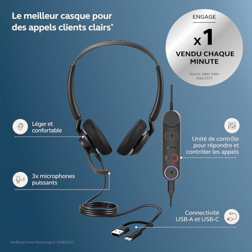 Jabra Engage 50 II Link Stereo USB CA MS Stereo 5099 299 2169 - vue 6