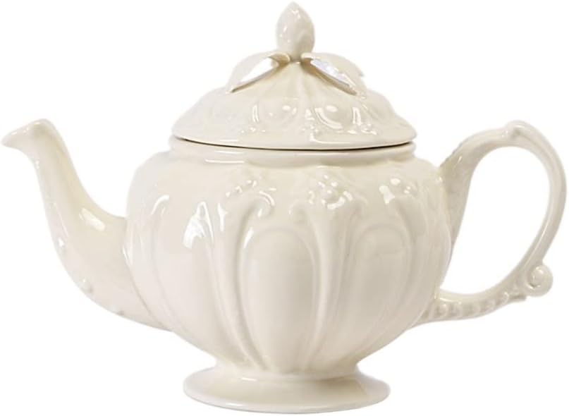 Vintage Relief Ceramic Coffee Cup Saucer Pot Set European Afternoon Tea