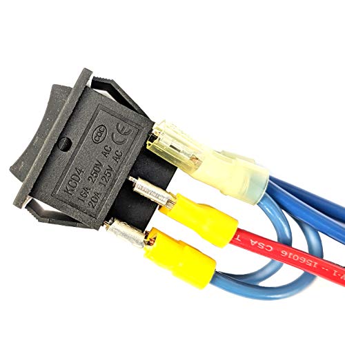 Industec Wired 20A 12V - Dc Motor Polarity Reversing Rocker 3 Position Dpdt Momentary Automatic Reset Switch (On)-Off-(On) 6 Pin Dpdt Double Pole Double Throw #TOP2