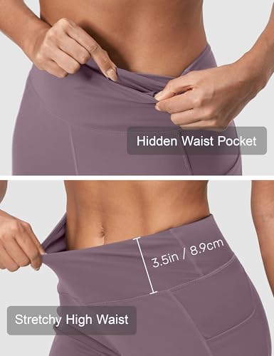 Image of ISEEGZ 15 inch / 18 inch / 21 inch / 25 inch Capri Pants for Women High Waist with Pockets Women's Capris Workout Yoga Pants Loose Straight Leg