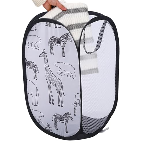 La Mejor Selección de Cestos para la colada plegables los 10 mejores. 47 Cesto de lavandería de malla plegable,Cesto de lavandería de malla plegable | Cesto plegable para lavar la ropa sucia - Cesta de lavado de gran capacidad, cesto para la colada...