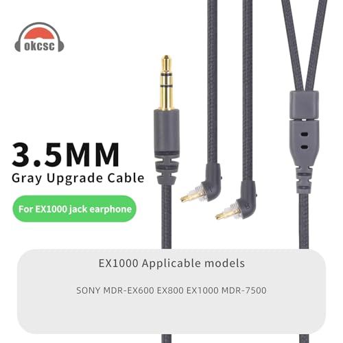 Cable de repuesto EX1000 para auriculares Sony MDR-EX600 EX800 MDR-7500 2