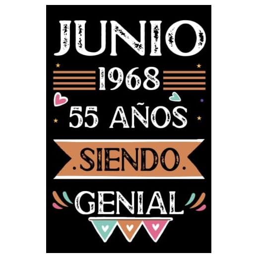CUADERNO, Junio 1968, 55 Años Siendo Genial: Libro de visitas, cuaderno, 110 páginas de felicitaciones, idea de regalo, regalo Para la esposa, novia, mujer, La madre