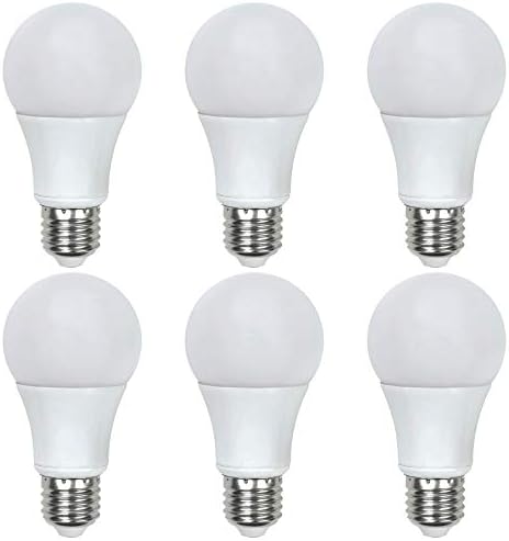 Global Value Lighting FG-03161 40-Watt Equivalent A19 General Purpose LED Light Bulb, (6-Pack), Daylight (5000K Kelvin)