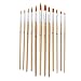 U/K Set di 12 pennelli per pittura ad olio, acquerello, modello per bambole, nail art, portata, colore elegante e popolare