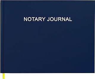 Notary Journal Log Book - Notary Public Journal of Notarial Acts - Notary Supplies with 420 Record Entries, 140 Numbered Pages, Hardcover, 10" x 7″, Blue