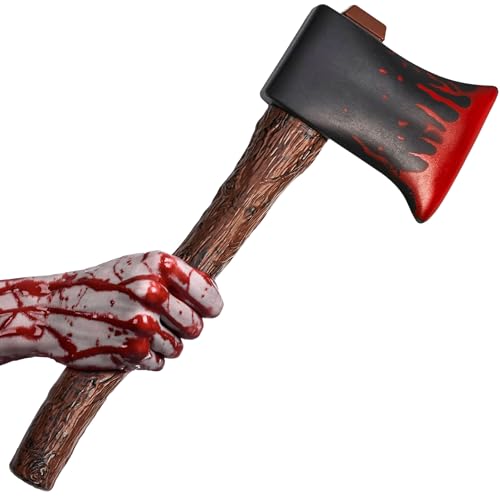Wikinger Axt 45cm – Karneval, Fasching, Halloween Kostüm Zubehör – Fake Waffe als Wikinger Deko – Blutige Axt für Horror Kostüm – Beil Axt Spielzeug Wikinger Axt 45cm – Karneval, Fasching, Halloween Kostüm Zubehör – Fake Waffe als Wikinger Deko – Blutige Axt für Horror Kostüm – Beil Axt Spielzeug