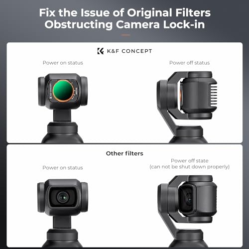 K&F CONCEPT Magnetic ND CPL Effect Filters Set for DJI Osmo Pocket 3, CPL ND2-32 Black Diffusion 1/4 3-Pack Filter Kit, Multi-Coated Top Optical Glass Filter - image 2