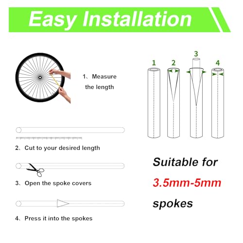 Image of 150 PCS Spoke Skins Spoke Covers 10 Colors Bicycle Spoke Covers Plastic Bike Wheels Cover Decoration Protector Rim Wraps Protector for Dirt Bike Motocross Motorcycle Bicycle Wheelchair Accessories