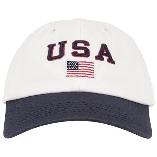 Image of E BY ELIDAN USA Hat, Embroidered American Flag Baseball Cap for Men Women