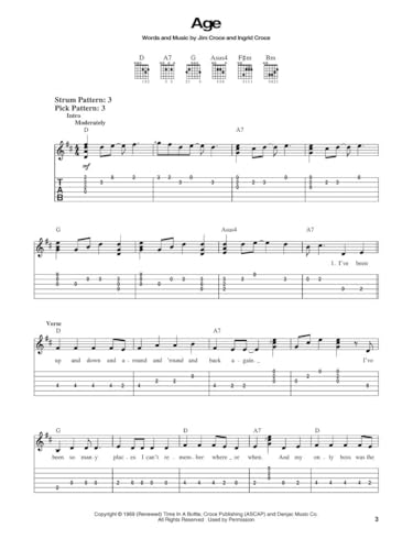 The Best of Jim Croce - Easy Guitar Songbook with Notes and Tab | 23 Classic Songs for Beginners | Includes Time in a Bottle Bad Bad Leroy Brown I Got ... and More (Easy Guitar with Notes & Tab) - Image 4