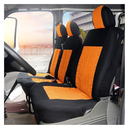Housses de siège voiture universelles 2+1 orange contre les taches Opel Vivaro