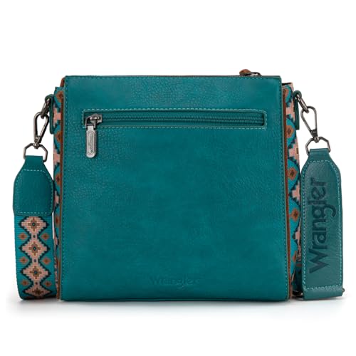 Image of Wrangler Aztec Crossbody Purse Medium Shoulder Bags for Women Western Handbag with Guitar Strap