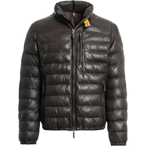 Doudoune en cuir véritable pour homme, le manteau d'hiver élégant