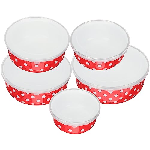 Set de 5 tazones para mezclar con tapas esmaltadas 500ml miniatura 2