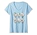 Femme Chien Caniche Chiot Masque Quarantaine Mignon Poodle Cadeau T-Shirt avec Col en V