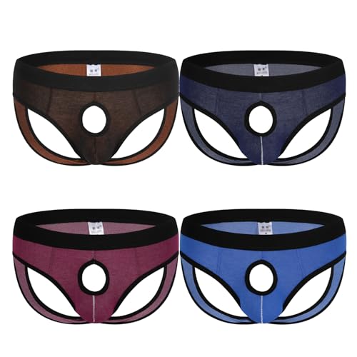 Mens Sexy Hollow Out Bulge Pouch Lingerie Panties Jockstrap Thongs Underwear