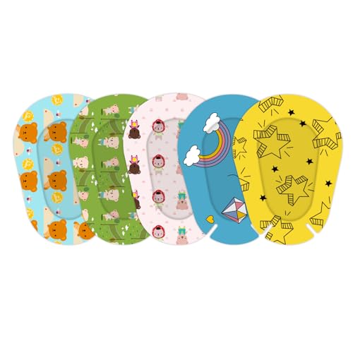 100 Stück 5 Stile Cartoon Augenpads Klebebandagen Atmungsaktive Augenklappen für Kinder und Erwachsene