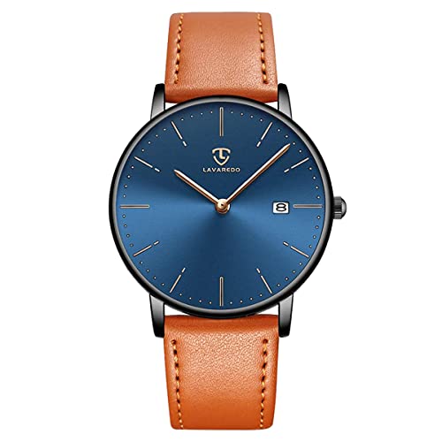 BEN NEVIS Mens Watches, Minimalist Fashion Simple Wrist Watch for Men Analog Date with Leather Strap