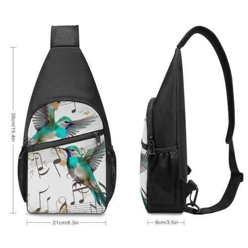 Mochila deportiva tipo sling blanca para senderismo y uso casual miniatura 2