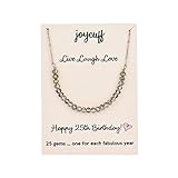 25th Birthday Gifts for Women with 22 beads for 25 Years Old Happy Birthday Necklace for Her Gift...