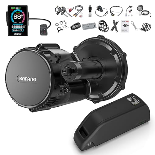 Bafang 48 V 750 W, kit mid-drive BBS02B con protocollo CAN, kit di conversione per bici elettrica ebike con batteria da 52 V 20 Ah nel tubo obliquo, display VD618 e corona a 44 denti per bicicletta da
