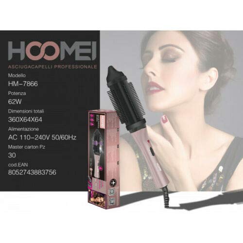 Spazzola modellante riscaldata per capelli hoomei