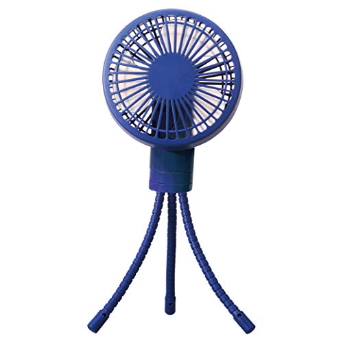 ドウシシャ 携帯扇風機 お出かけファン 2電源(USB 充電式) 風量3段階 ピエリア ネイビー FSV-92B NV