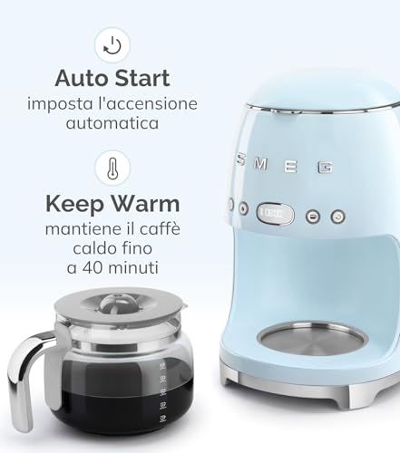 SMEG DCF02PGEU macchina caffè americano, Verde Pastello - 3