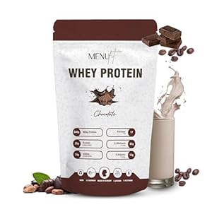 Menufit Whey Protein Poeder 500g, Chocolade Smaak, Chocolate Flavor, Eiwitpoeder voor spieropbouw, oplosbaar eiwitpoeder gemaakt van wei-eiwit, Choco.