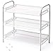 EZOWare 3-Tier Counter top Standing Rack, Kitchen Bathroom Mesh Storage Organizer Shelves - White