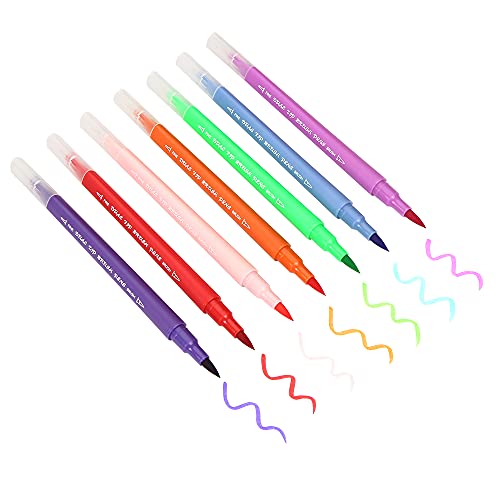 KKcare Conjunto de canetas de pincel de ponta dupla de 100 cores brilhantes 0,4 mm Fineliner e ponta